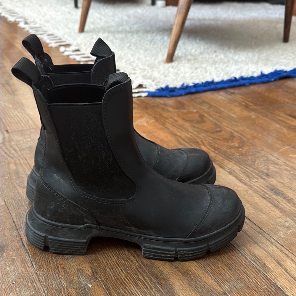 Ganni Black City Boots